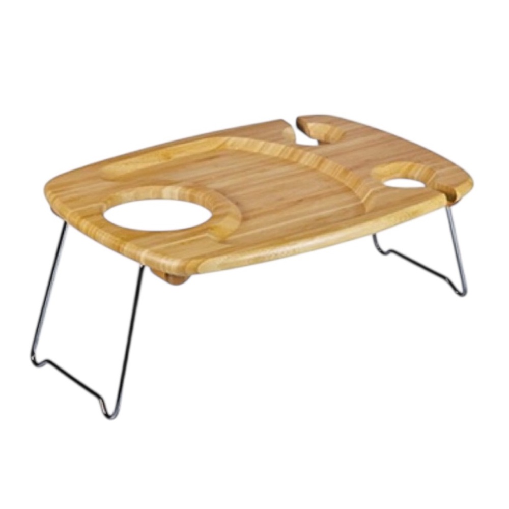 NWOT Legacy Bamboo Folding Portable Snack Table